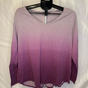 Sonoma Women's Long Sleeve Purple Ombre Top